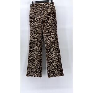 RAILS Women’s Brown Animal Print Sunset High-Rise Slim Flare Jeans SZ 23